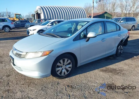 2012 Honda Civic Lx z USA, uszkodzony, nr VIN 19XFB2F54CE359107
